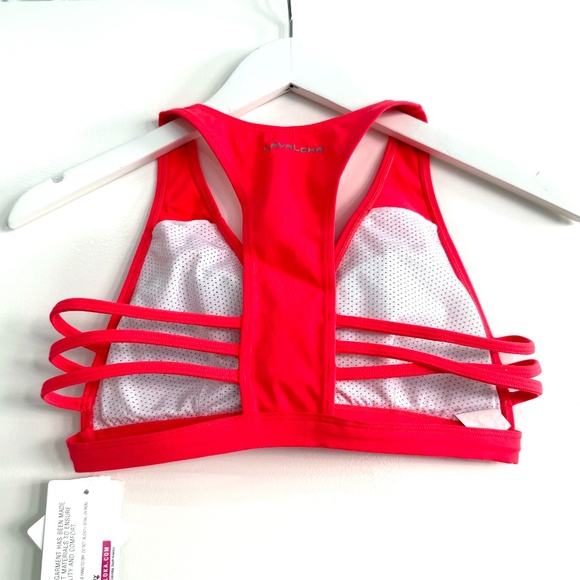 Lavaloka Activewear Bright Orange Strappy Sports Bra. NWT. SAMPLE SALE. - Picture 2 of 8
